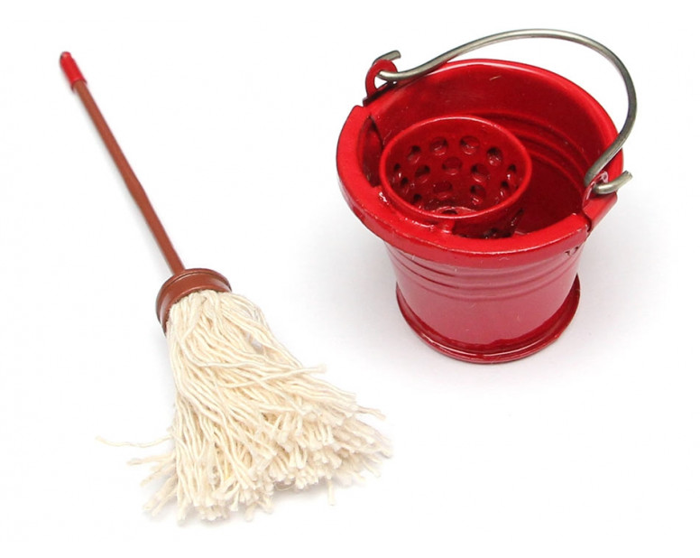 Scale Accessories - Mop And Bucket