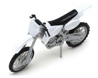 Scale Accessories - 1/10 Motorcycle Offroad Dirt Bike 1pc White