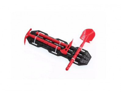 Scale Accessories - 1/10 Tools Set (Shovel Axe Pickaxe) - BK & RD