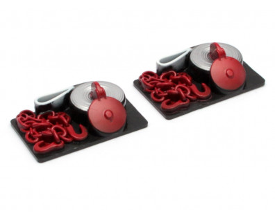 Scale Accessories - Chain And Rope Pully Red