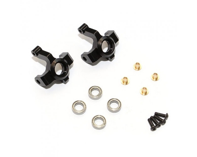 Aluminum Front Hub - 1 Pair Black