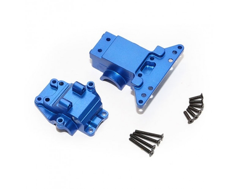 Aluminum Front/Rear Gear Box – 1 Set Blue