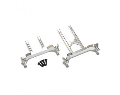 Aluminum Front & Rear Body Post - 1 Set Silver