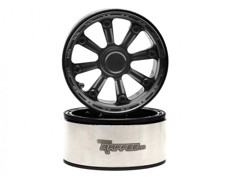 Gemini™ 1.9 High Mass Beadlock Aluminum Wheels Spoke-8 (2) Black