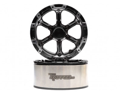 Gemini™ 1.9 High Mass Beadlock Aluminum Wheels Spoke-6 (2) Black