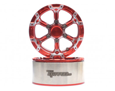 Gemini™ 1.9 High Mass Beadlock Aluminum Wheels Spoke-6 (2) Red