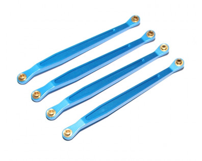 Aluminum Chassis Linkage  - 4 Pcs Blue