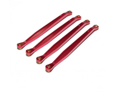 Aluminum Chassis Linkage - 4 Pcs Red