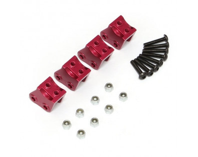 Aluminum Lower Suspension Link Mount - 2Pair Red