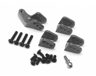 Aluminum Link Mounts Set Gun Metal