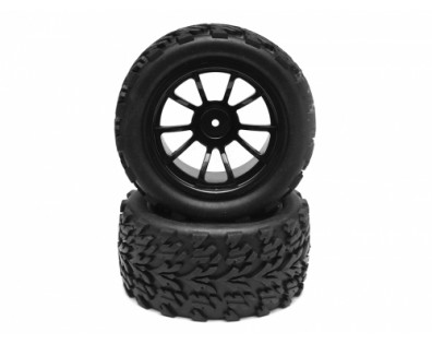 2 In 1 1/10 Monster Truck Wheel & Tire Set 10 Spoke Patter B