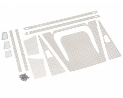 Stainless Steel Diamond Plate Accessories Pack for Defender Wagon D90/D110 Silver