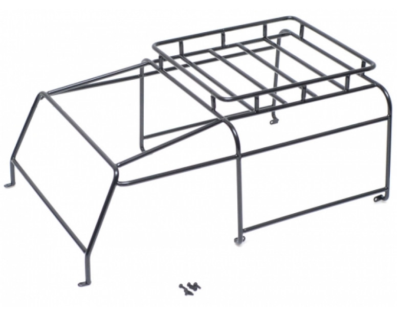 Steel Roll Cage Rack w/ Luggage Tray for Team Raffee Co. Defender D90 2-Door