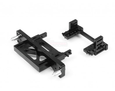 Aluminum LC80 Hard Body Mount Set for Axial SCX10 & SCX10 II Black