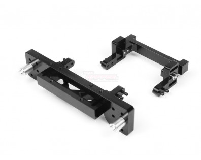 Aluminum LC80 Hard Body Mount Set for TRX-4 Black