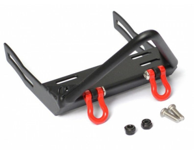 Realistic Steel Stinger Front Bumper w/ Towing Hooks Black