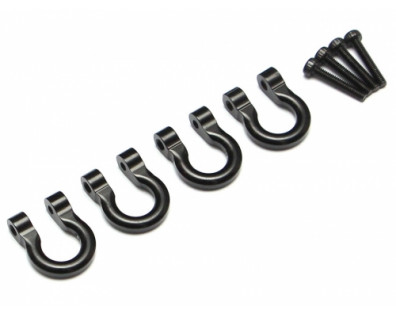 Aluminum Towing Hook for RC Crawler (4) Black