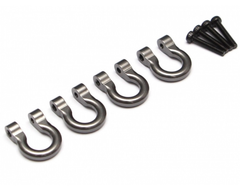 Aluminum Towing Hook for RC Crawler (4) Gun Metal