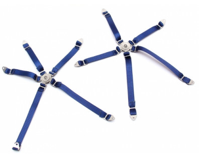 Scale Accessories - 5-Point Safety Harness Racing Seat Belt Camlock Assembled Blue