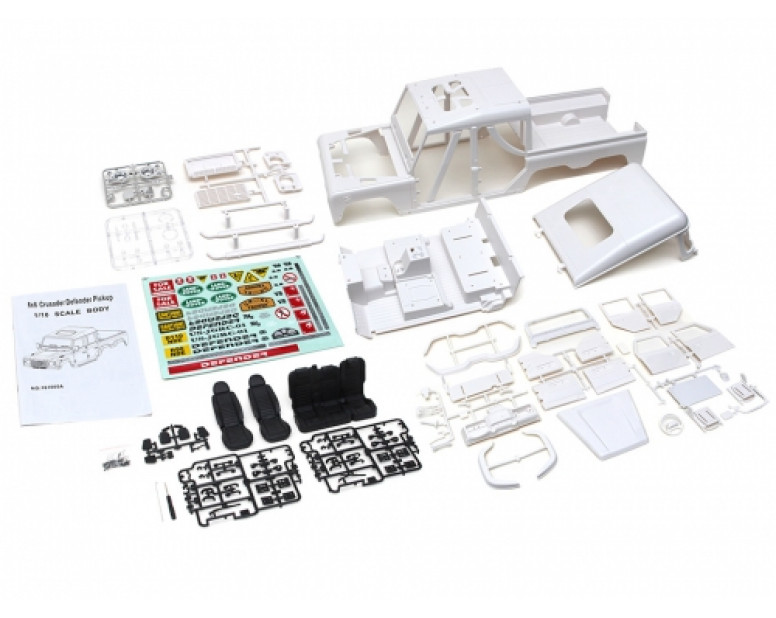 D110 6x6 Pickup Truck Hard Body Kit for Boom Racing BRX02