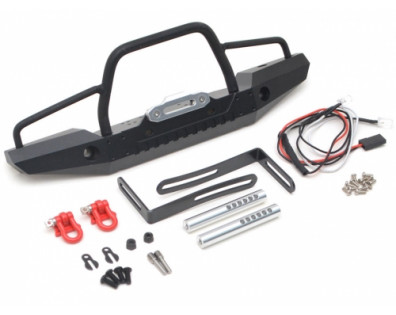 Steel Tough Front Bumper W/ Hooks & LED Light 1 Set