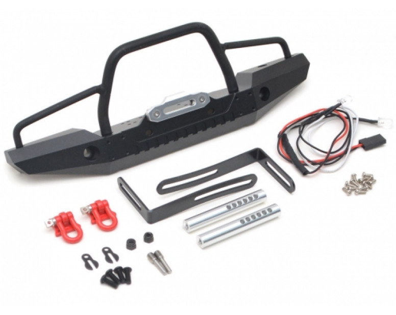 Steel Tough Front Bumper W/ Hooks & LED Light 1 Set