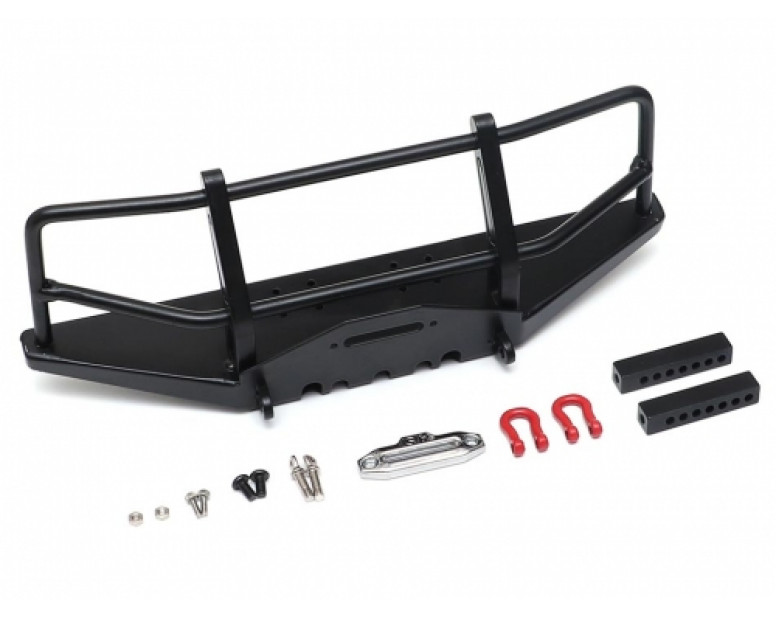 Stamped Metal Front Bumper w/ Towing Hooks For D90 D110 TRX4 Defender
