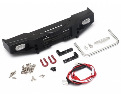 Aluminum Front Bumper w/ White LED And Towing Hooks For Defender D90 D110
