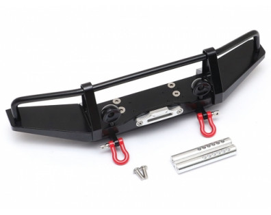 Steel Front Bumper W/ Hooks 1 Set Black