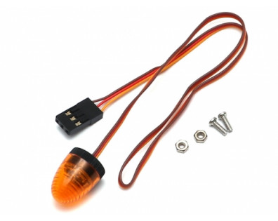 Oval 360 Degree Rotation Flash LED Police Light Large Yellow