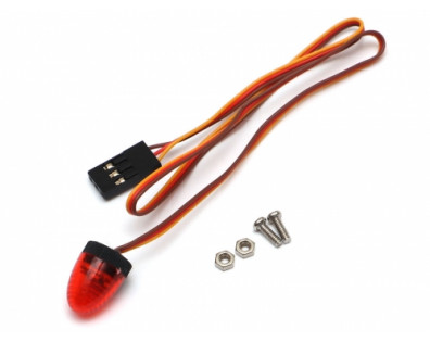 Oval 360 Degree Rotation Flash LED Police Light Small Red