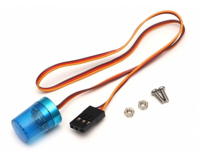 Round 360 Degree Rotation Flash LED Police Light Large Blue