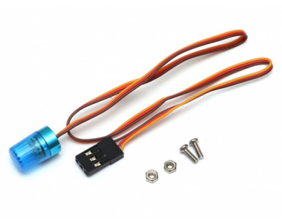 Round 360 Degree Rotation Flash LED Police Light Small Blue