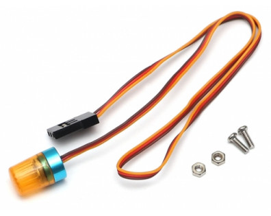 Round 360 Degree Rotation Flash LED Police Light Small Yellow