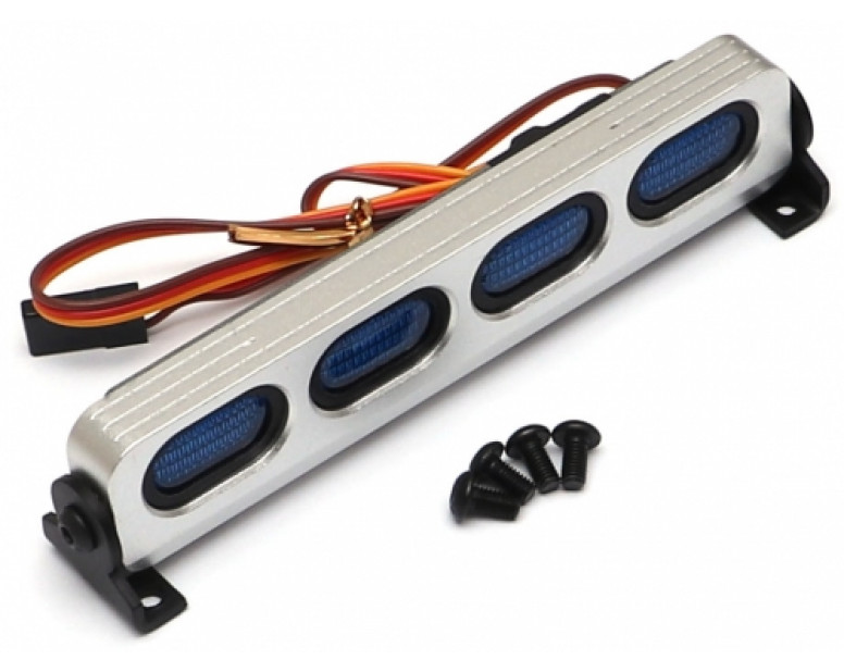 Multi Function Aluminum LED Light Bar 5 Modes for 1/10 1/8 Rock Racing Blue