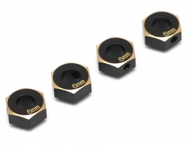 Brass +5MM Wheel Hex Adapter for TRX4 (4)