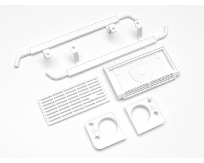 Front Grille & Side Step Sliders Part Tree H for TRC Defender D110 Hard Body