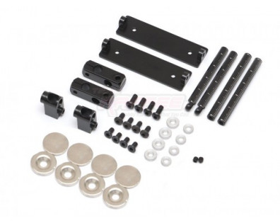 Universal Aluminum Stealth Magnetic Body Mount with Scaled Body Post Black