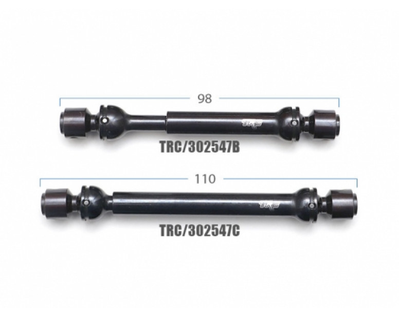 HD Hardened Steel CVD Center Drive Shafts Combo 98-126mm & 110-138mm (2) for SCX10 II AX90058 & AX90059