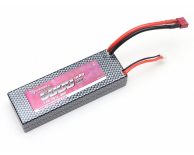 7.4V 6000mAh 2S 45C Lipo Battery T-plug (Deans) Hard Case Pack