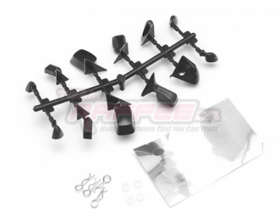 1/10 Scale Accessories Side Mirrors 6 Different Versions (Black)