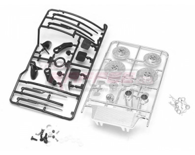 1/10 Scale Accessories for Drift Bodies Intercooler Disc Brake Exhaust Side Mirror & Windscreen Wipers
