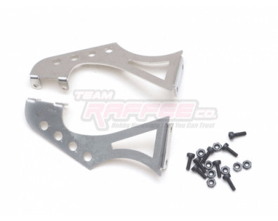 1/10 Adjustable Stainless Steel Rear Wing Spoiler Stand Type F Silver