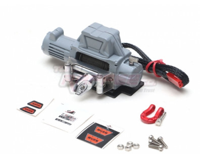 1/10 Scale Alloy Winch for RC Crawler 6-12V Gun Metal