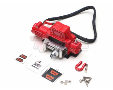 1/10 Scale Alloy Winch for RC Crawler 6-12V Red