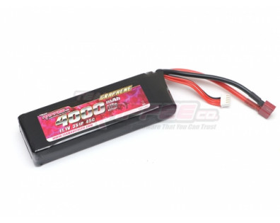 11.1V Low-Profile 4000mAh 45C Graphene 3S LiPo Soft Case Battery Pack Deans T Plug
