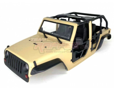 Rubicon Hard Body w/ Full Tube Doors & Open-Top for 1/10 Crawler 313mm Desert Yellow