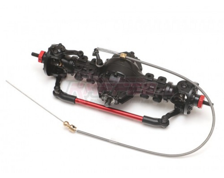 1/14 Assembled Metal Front Through Axle w/ Differential Lock for Tamiya 8x8 Truck Black