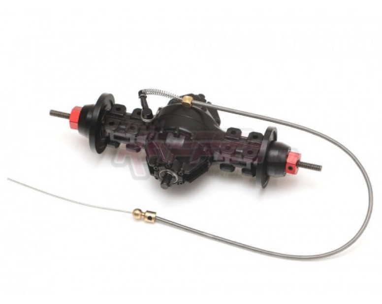 1/14 Assembled Metal Rear Through Axle w/ Differential Lock for Tamiya Truck Black