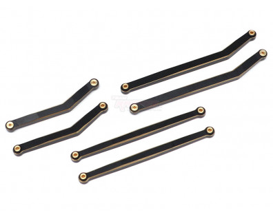 High Clearance Brass Suspension Links (6) for JT Gladiator Black